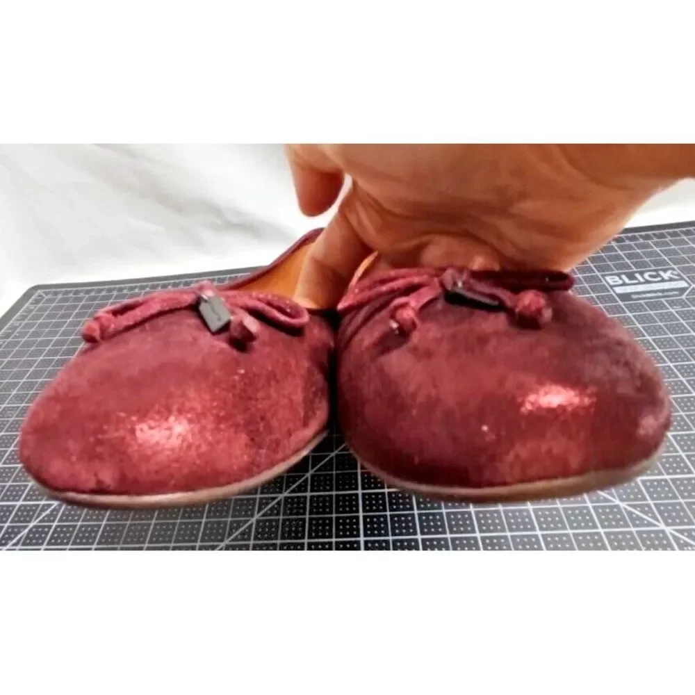 Coach Lola Ballet Bordeaux Suede shoes woman Sz US 9.5 M‎